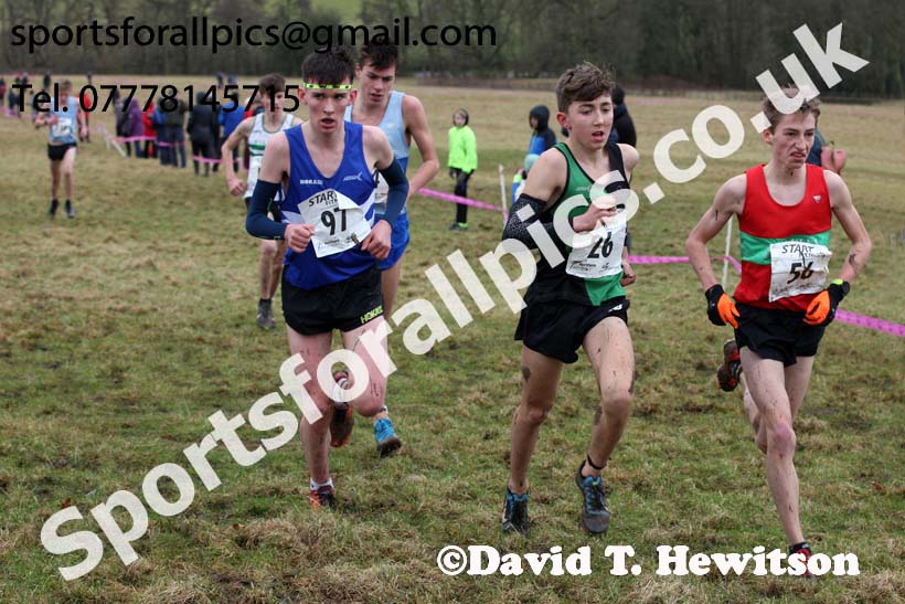 Mens under-17s, 2018 Northern Cross Country Champs., Harewood House, Leeds. Photo: David T. Hewitson/Sports for All Pics